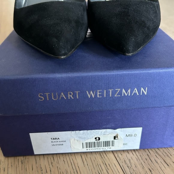 Stuart Weitzman Suede Black Pumps - Picture 3 of 7